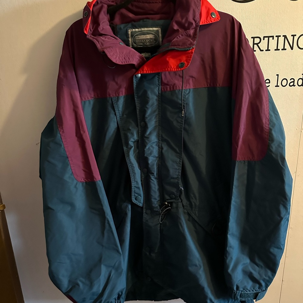 Sierra Sport Vintage Jacket Teal Green/Dark Purple Good Used